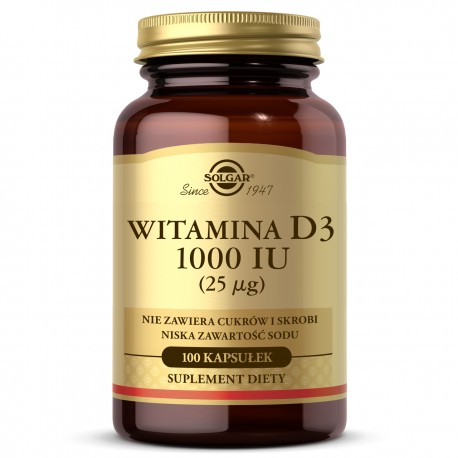 SOLGAR - Witamina D3 50 mcg (2000 IU)